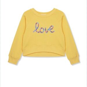 Peek Kids Love Pullover Embroidered Sweatshirt New!
